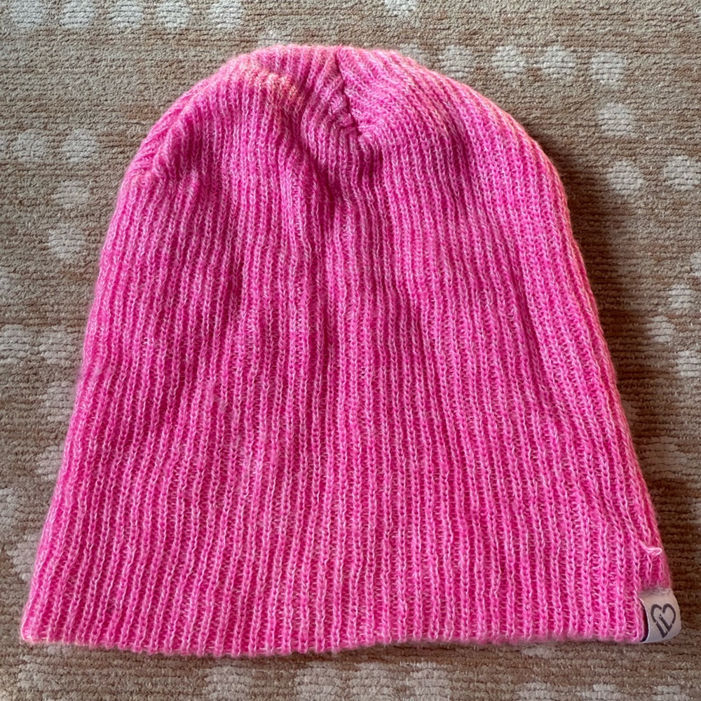 Aeropostale Vibrant Pink Ribbed Beanie
